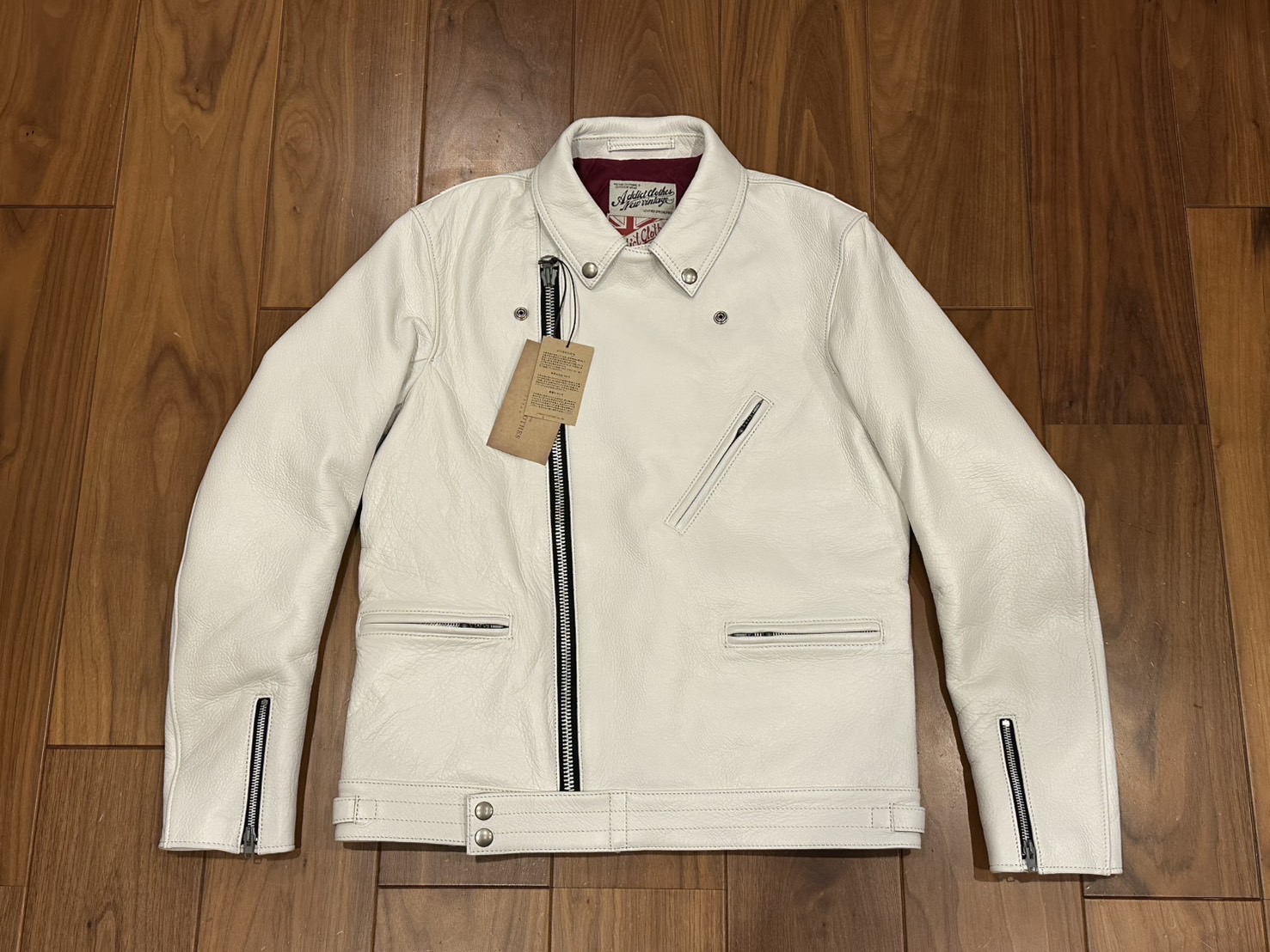 ADDICT CLOTHES / AD-03L BRITISH ASYMMETRY JACKET(DEER SKIN) WH